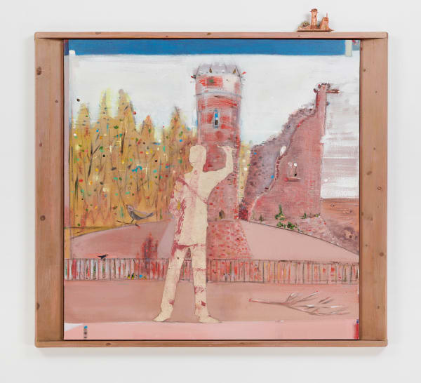 Merlin James Painting Castle (Red), 2022