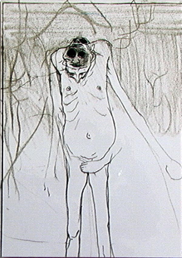 Kai Althoff Untitled (Man with hanging head), 2001