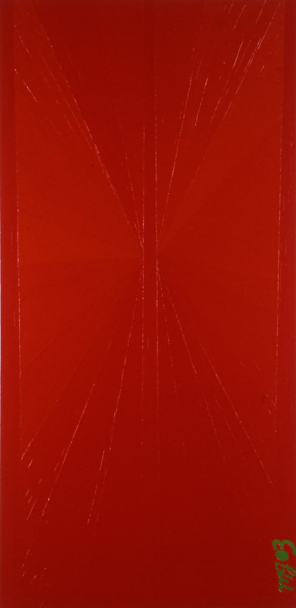 Mark Grotjahn Untitled (Red Orange Butterfly Green MG 03), 2003