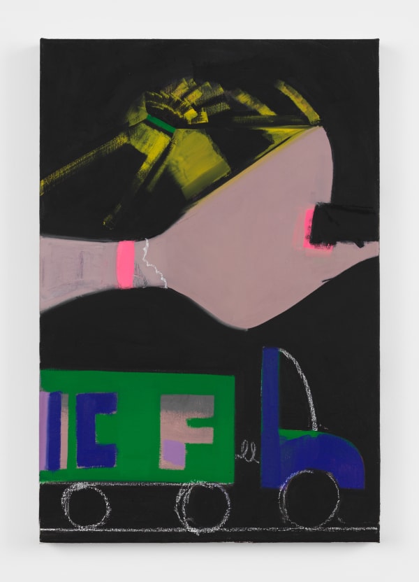 Ellen Berkenblit Green and Blue Truck, 2018