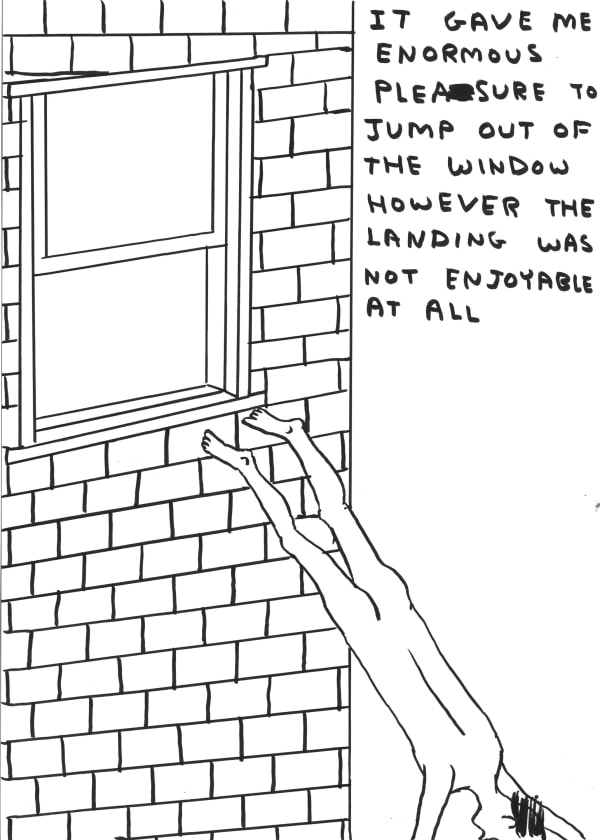 David Shrigley Untitled (Jump out of the window), 2019