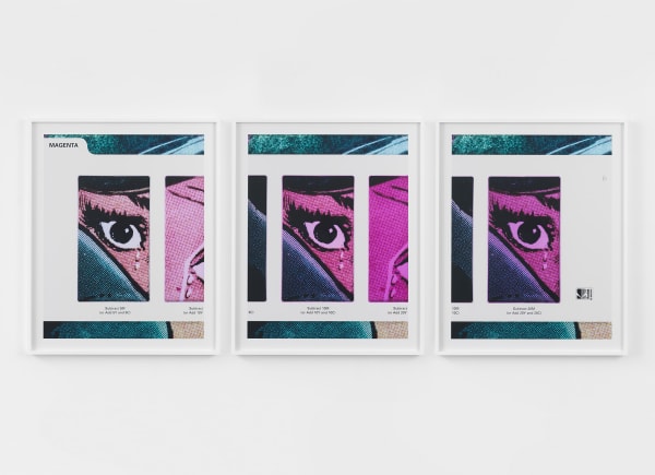 Anne Collier, Filter #2 (Triptych / Magenta), 2020