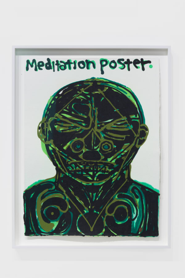 Nicole Eisenman Meditation Poster II (green), 2018