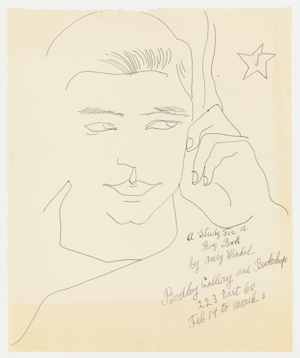 Andy Warhol A Study For a Boy Book, ca. 1956