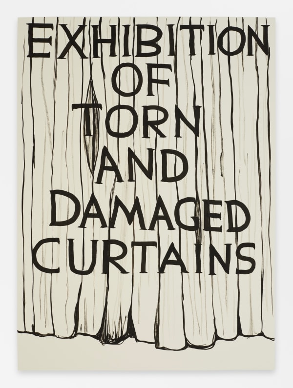 David Shrigley Untitled (Exhibition of Torn and Damaged Curtains), 2023