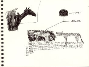 John Lurie Linelism Dogs with Toast, 2003