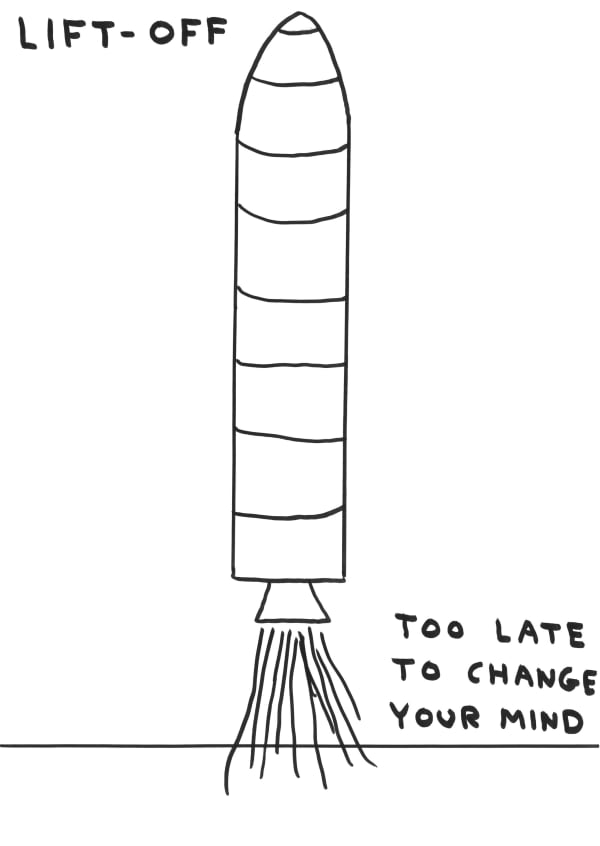 David Shrigley Untitled (Lift-off), 2019