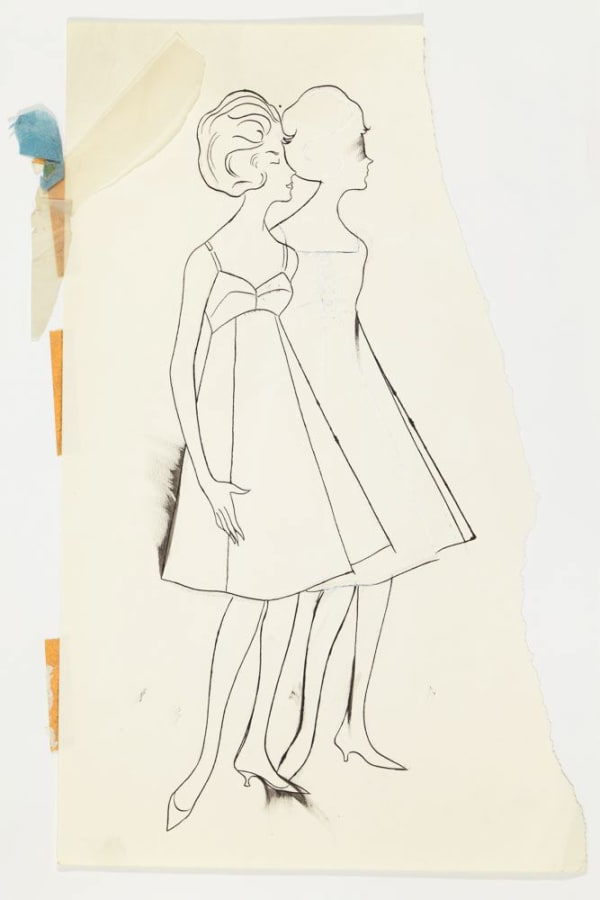 Andy Warhol Female Fashion Figure, ca. 1957
