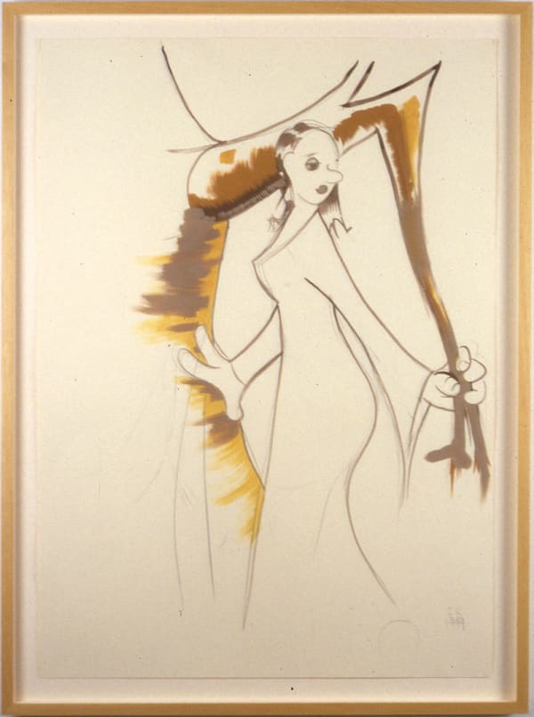 Ellen Berkenblit Woman and Ochre Tree, 1999