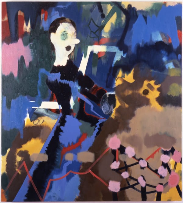 Ellen Berkenblit Pink Flowers on Fence, 2000