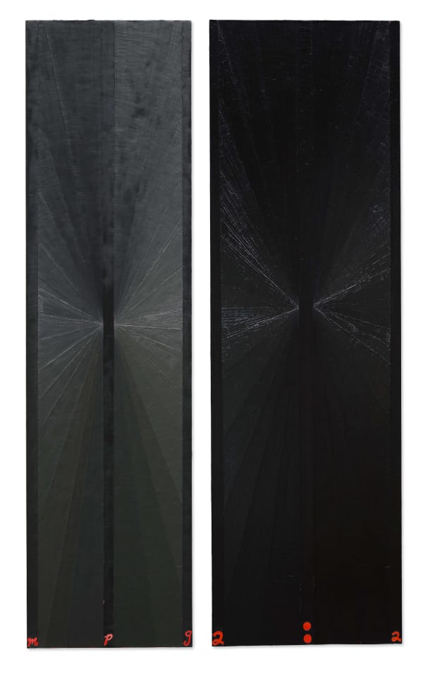 Mark Grotjahn Untitled (Black Butterfly Pink MPG Orange), 2002