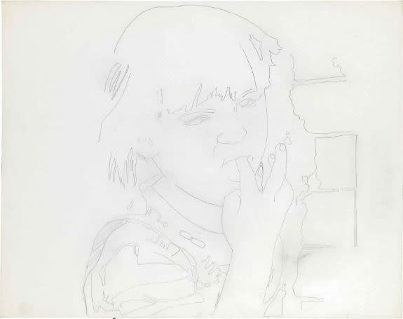 Andy Warhol Girl Sucking Finger, ca. 1960