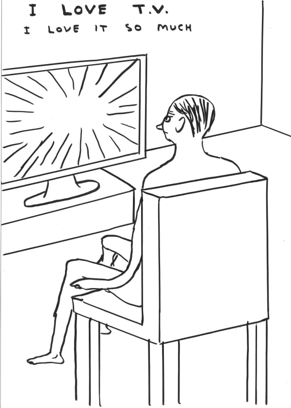 David Shrigley Untitled (I love T.V), 2019