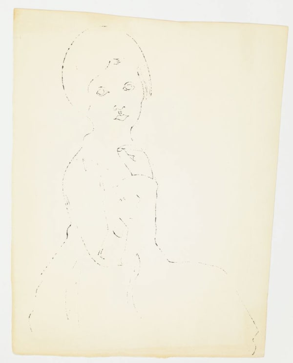Andy Warhol Upper Torso of Girl, Seated, ca. 1954