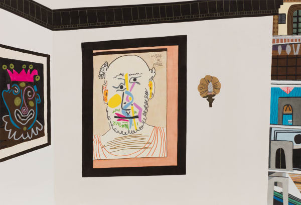 Jonas Wood Two Picasso Heads, 2016