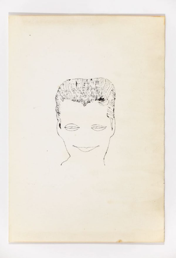 Andy Warhol Male Head, ca. 1953