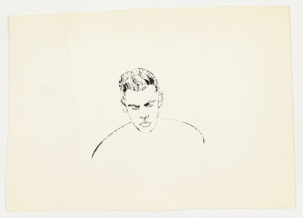 Andy Warhol Male Bust, ca. 1953