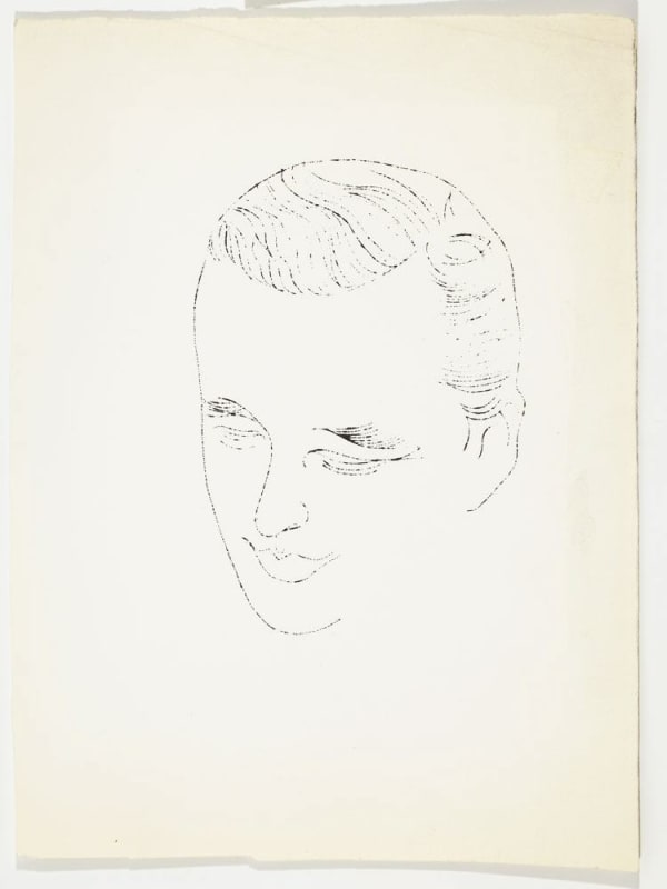 Andy Warhol Male Head, ca. 1954