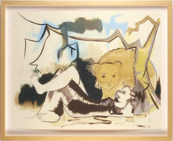 Ellen Berkenblit Woman Under Tree, Bear with Whiskers, 2000