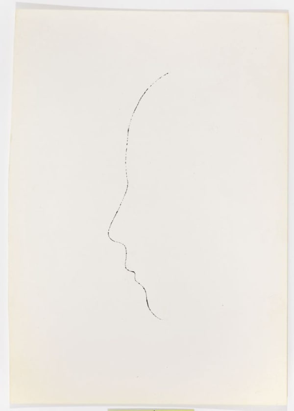 Andy Warhol Profile of Face, ca. 1953