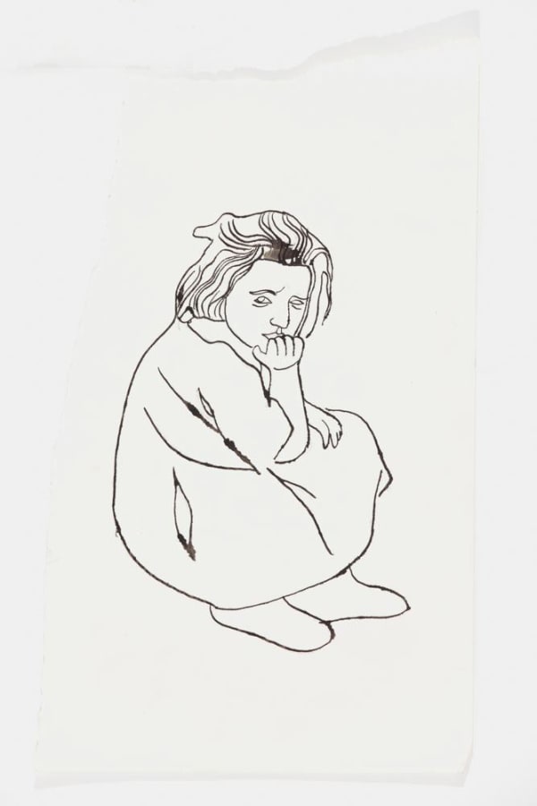 Andy Warhol Girl, Full Figure Seated, ca. 1954