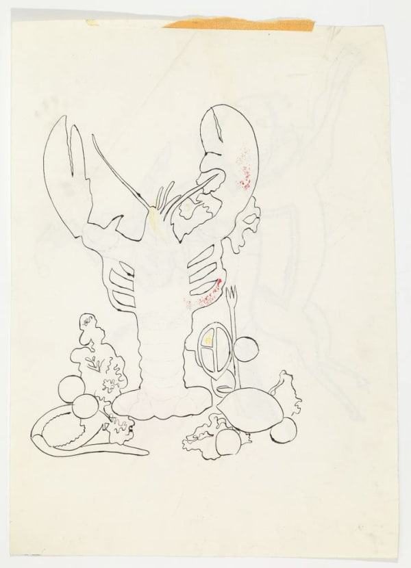 Andy Warhol Lobster and Garnish, ca. 1957