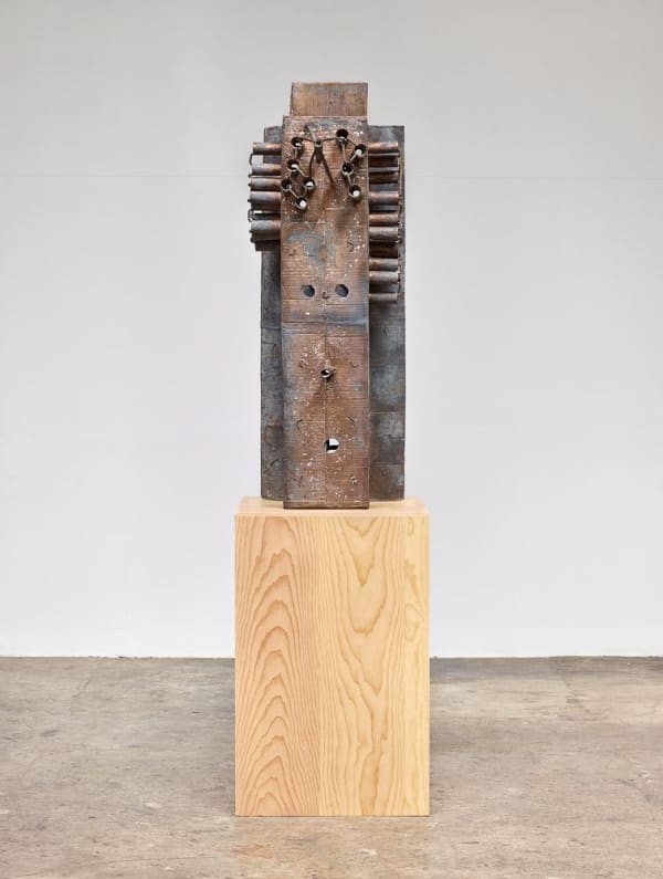 Mark Grotjahn Untitled (African, Gated Front and Back Mask M34.f), 2014