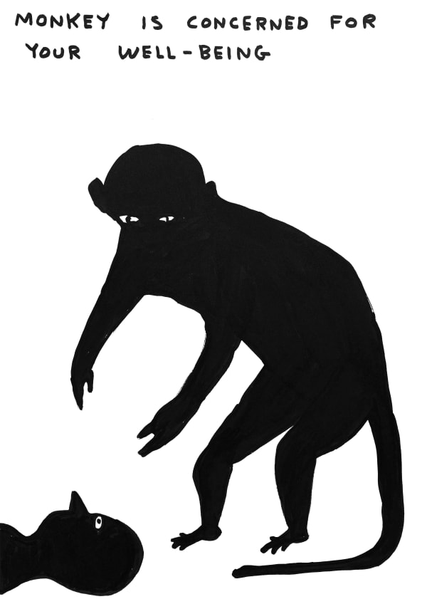 David Shrigley Untitled (Monkey is Concerned for Your Well-Being), 2020