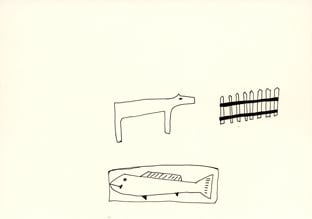 John Lurie Cow, Fence, Fish, 2002