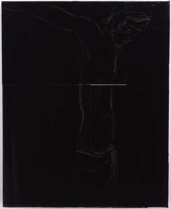 Kai Althoff Untitled (Jesus figure on black ground), 2001