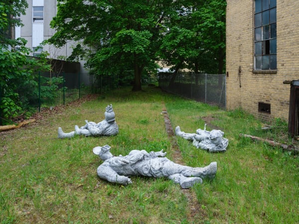 Artwork by Paweł Althamer titled “Astronauts"