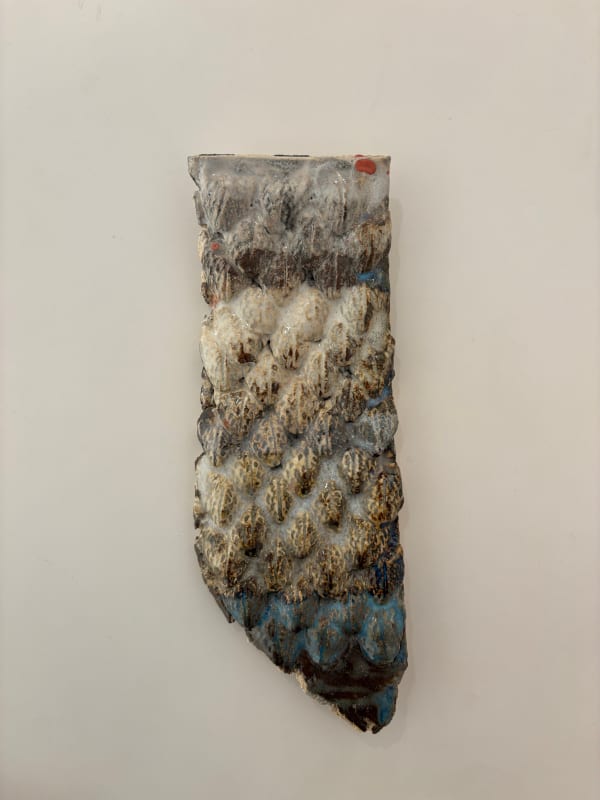 Stephanie Temma Hier Test tile for swan feathers (study) , 2025