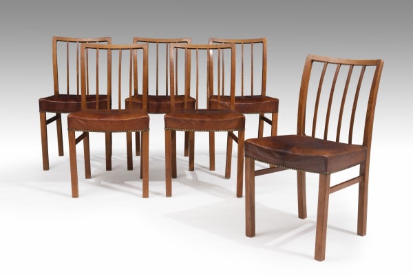 Jacob Kjaer, Set of 6 chairs Model Paris, 1930's