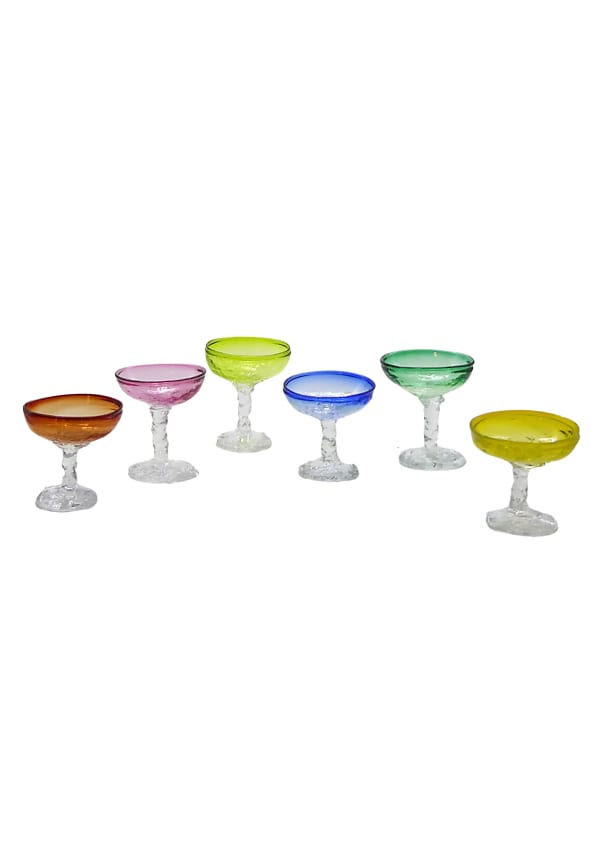 Bernard Heesen, Wonky Champagne coupe Set of 6 colors, 2024