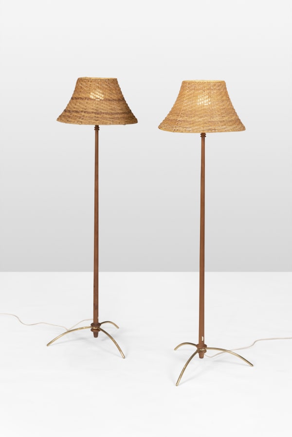 Hans-Agne Jakobsson, Pair of G45 floorlamps, 1960's