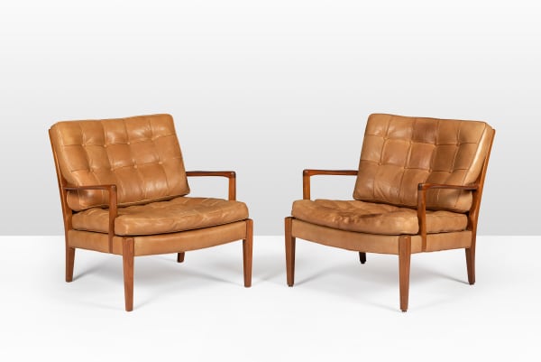 Arne Norell, Pair of Löven (Leaves) arm chairs, 1960's