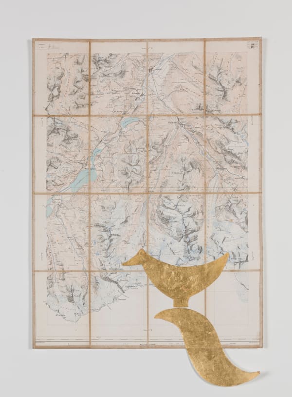 Godelieve Vandamme, Carte de l’Engadine (Nietzsche) , 2024