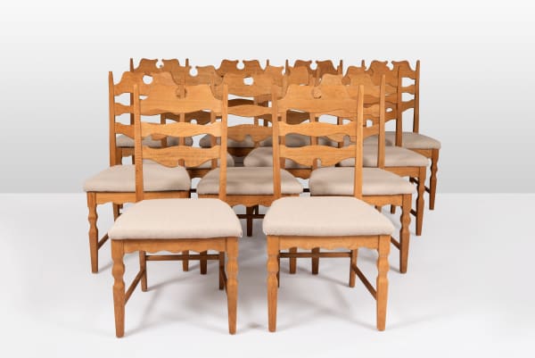 Henning Kjaernulf, A set of 6 dinning chairs, 1970's