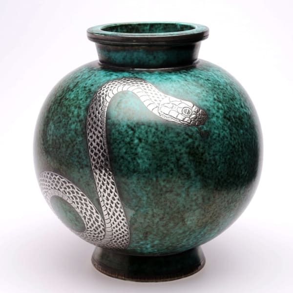 Wilhelm Kåge, Snake Argenta vase, 1930’s
