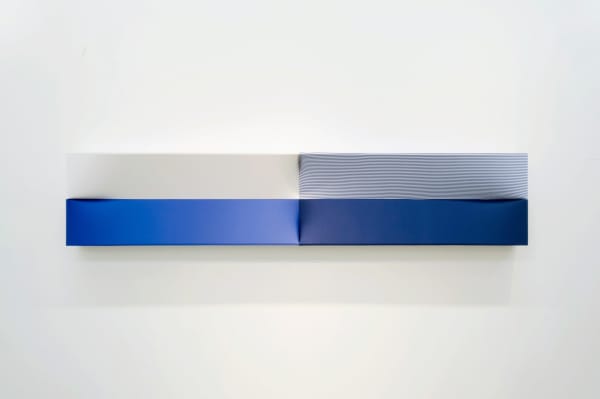 Nobuko WATANABE, White and Blue and Stripes and Dark Blue, 2014