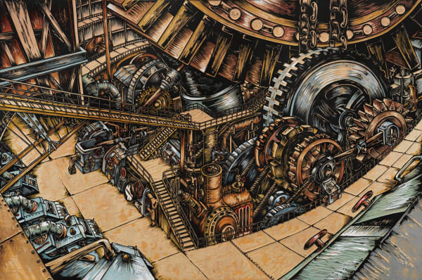 SUN Xun, "Magic of Atlas" Scene Design of Luocha - Inside the Battery “魔法星图”之螺刹场景设定 — 炮台内景 〈마법성도〉 나찰국 장면 디자인 - 포대 내부, 2020-2022