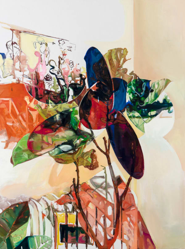 LEE Jihyun, Twinning_Fiddle Leaf Corner 트위닝_고무나무가 있는 코너 공간, 2019