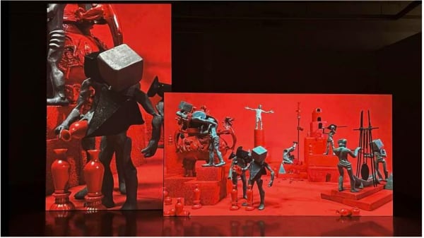 ZHOU Xiaohu, 坎离之象 No.1•辰砂 Block Universe-Cinnabar, 2024