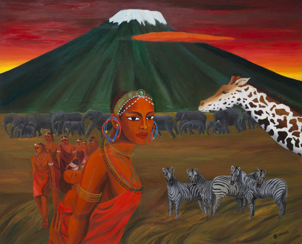 JUNG Kangja, The Maasai and Kilimanjaro, 1988