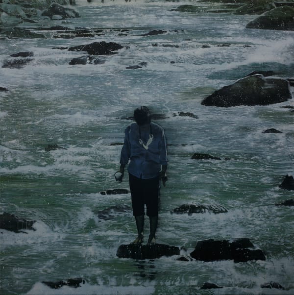 AN Gyungsu, Man Looking Under the Water 물 밑을 보는 남자, 2021