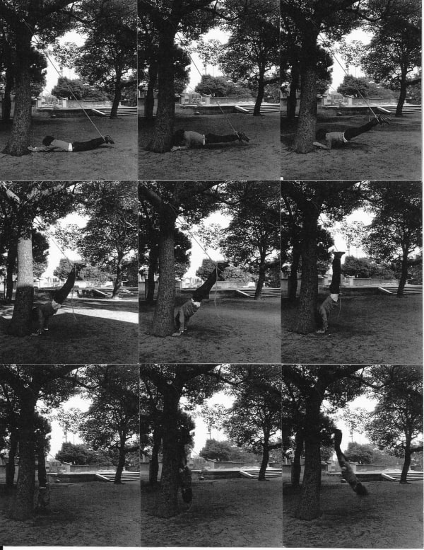 Keiji UEMATSU, Construction of Space Relation -Tree / Man / Rope II, 2015 (1972)