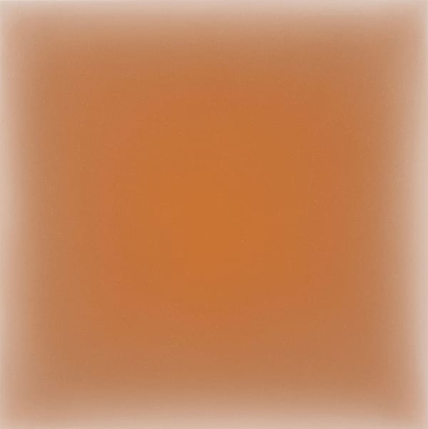 Gwen Hardie, 08.19.24, reddish orange on burnt umber, 2024