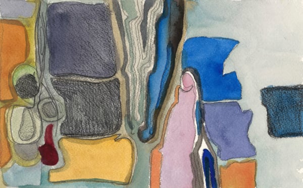 Untitled - Id: 216, c. 2008-2010 Watercolor and pencil on heavyweight acid-free paper 6 x 9.5 in (15 x 24.5 cm)