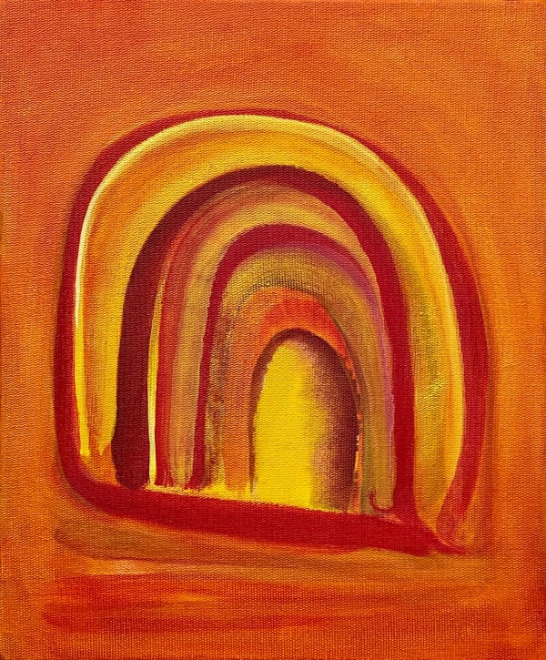 Arch, 2020 9 7/8 x 8 1/4 x 1 5/8 in 25 x 21 x 4 cm oil on canvas