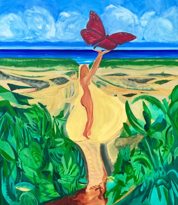 Happy Monkey Dance II, 2020 32 1/4 x 28 3/8 x 1 5/8 in 82 x 72 x 4 cm oil on canvas